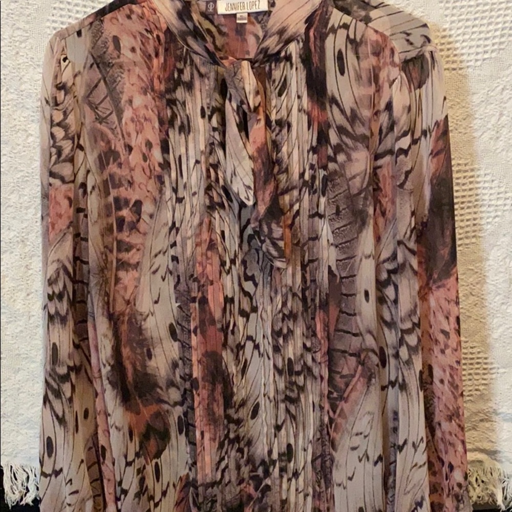 Women’s Long Sleeve Blouse w/neck tie